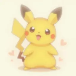 Pikachu Eevee fusion - PikaVee with playful expression and hybrid features