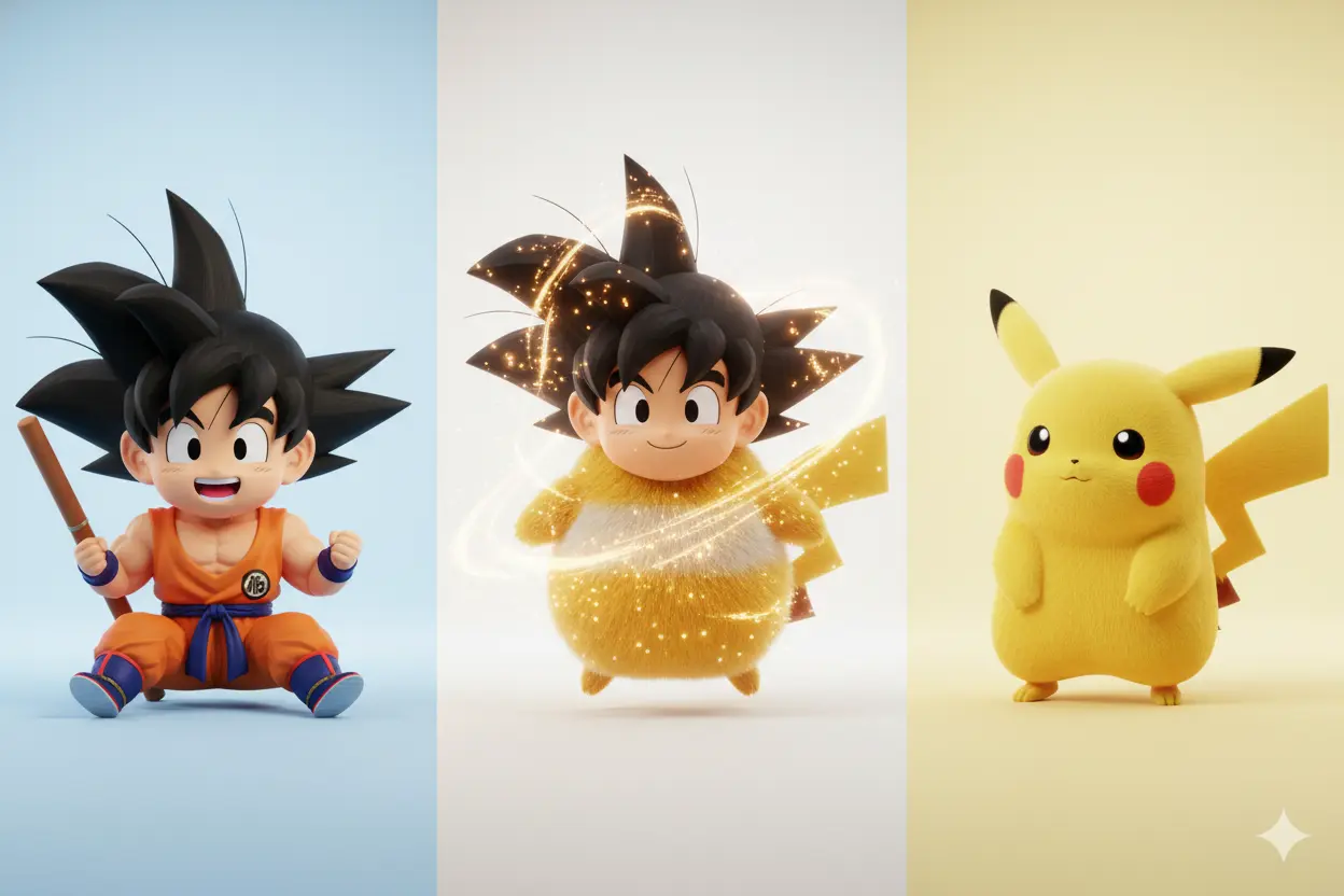 AI-powered fusion generator showcasing character fusion capabilities